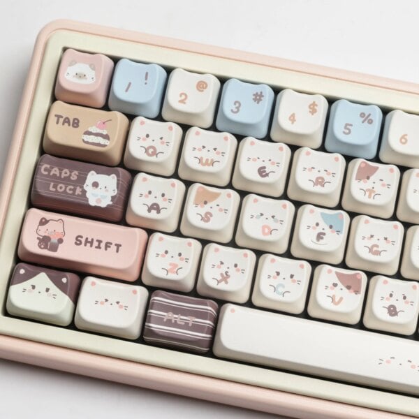 Kawaii MAO Profile Sea Salt Cat Keycaps - Limited Edition