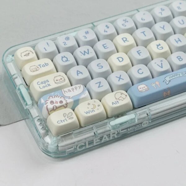 Kawaii Meow Cat Mao Profile Pastel Keycaps (144 keys)