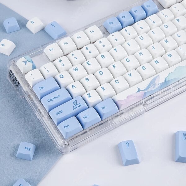 Kawaii Ocean Whale Theme XDA Profile Keycaps (133 Keys)
