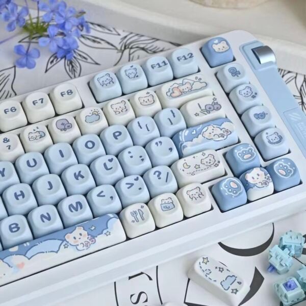 Kawaii Ice Cream Puppy MOA Profile Keycaps (132 keys)