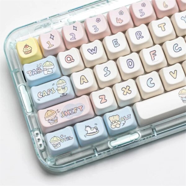 Kawaii Kindergarten Puppy Pastel Mao Profile Keycaps (138 Keys)