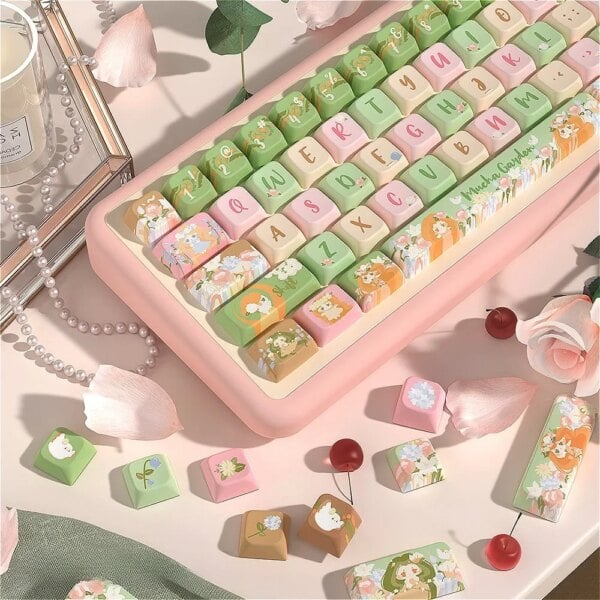 Kawaii Forest Garden Themed MDA Profile Keycaps (158 Keys)