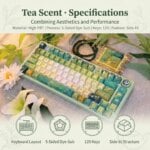 Kawaii Matcha Green Tea Cherry Profile Keycaps (120 Keys) - Image 6