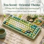 Kawaii Matcha Green Tea Cherry Profile Keycaps (120 Keys) - Image 2