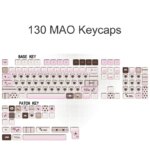 Kawaii Siamese Cat Pink Themed Mao Profile Keycaps (130 Keys) - Image 5