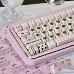 Kawaii Siamese Cat Pink Themed Mao Profile Keycaps (130 Keys)